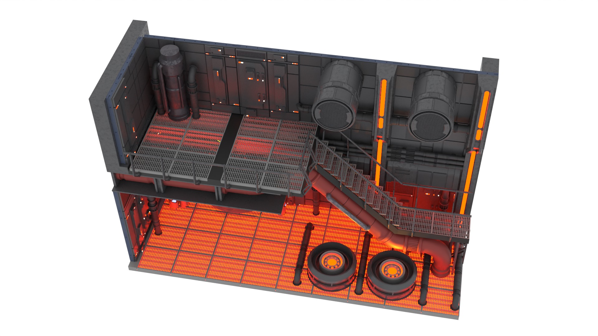 Set 1c - Death Star Control Engineering 1-12 scale Blackseries  3D print model_12