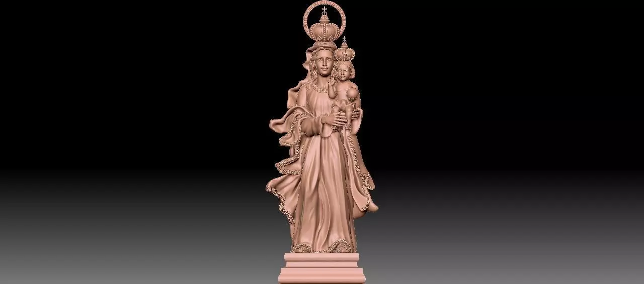 Virgin Mary Statue 3D print model STL 3D print model