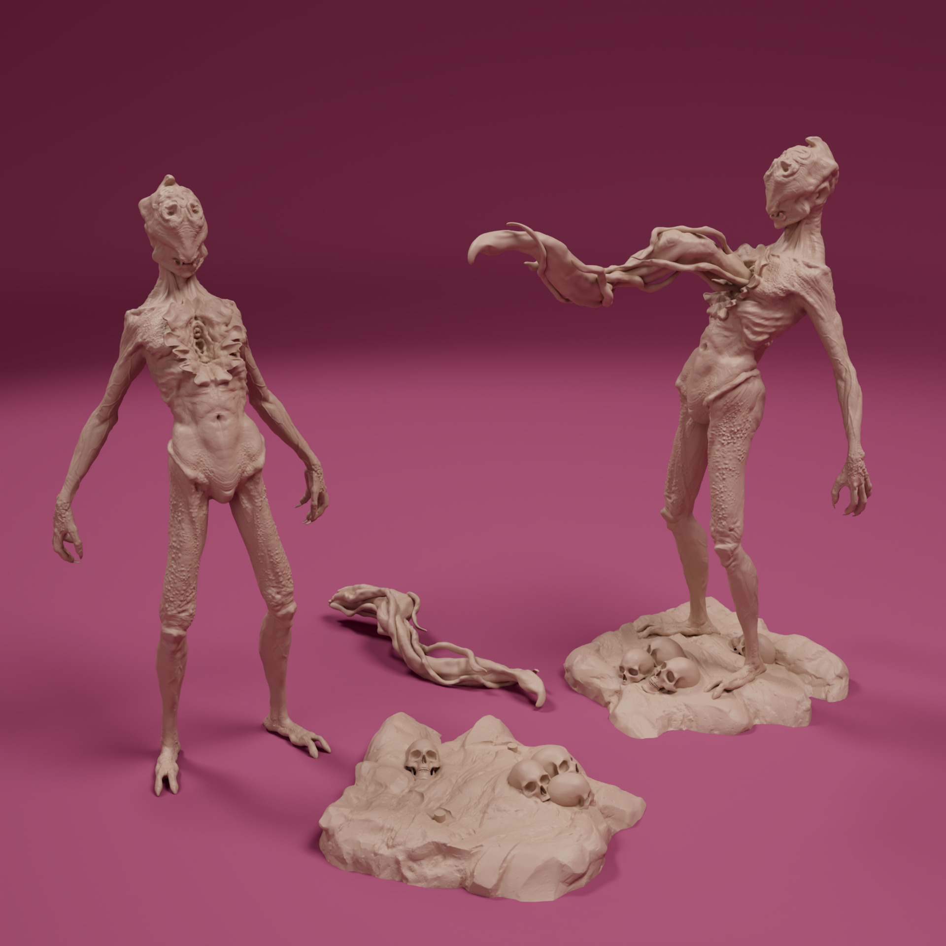 Spawn of the Abyss 3 Resin Creature STL Figures 3D print model_12