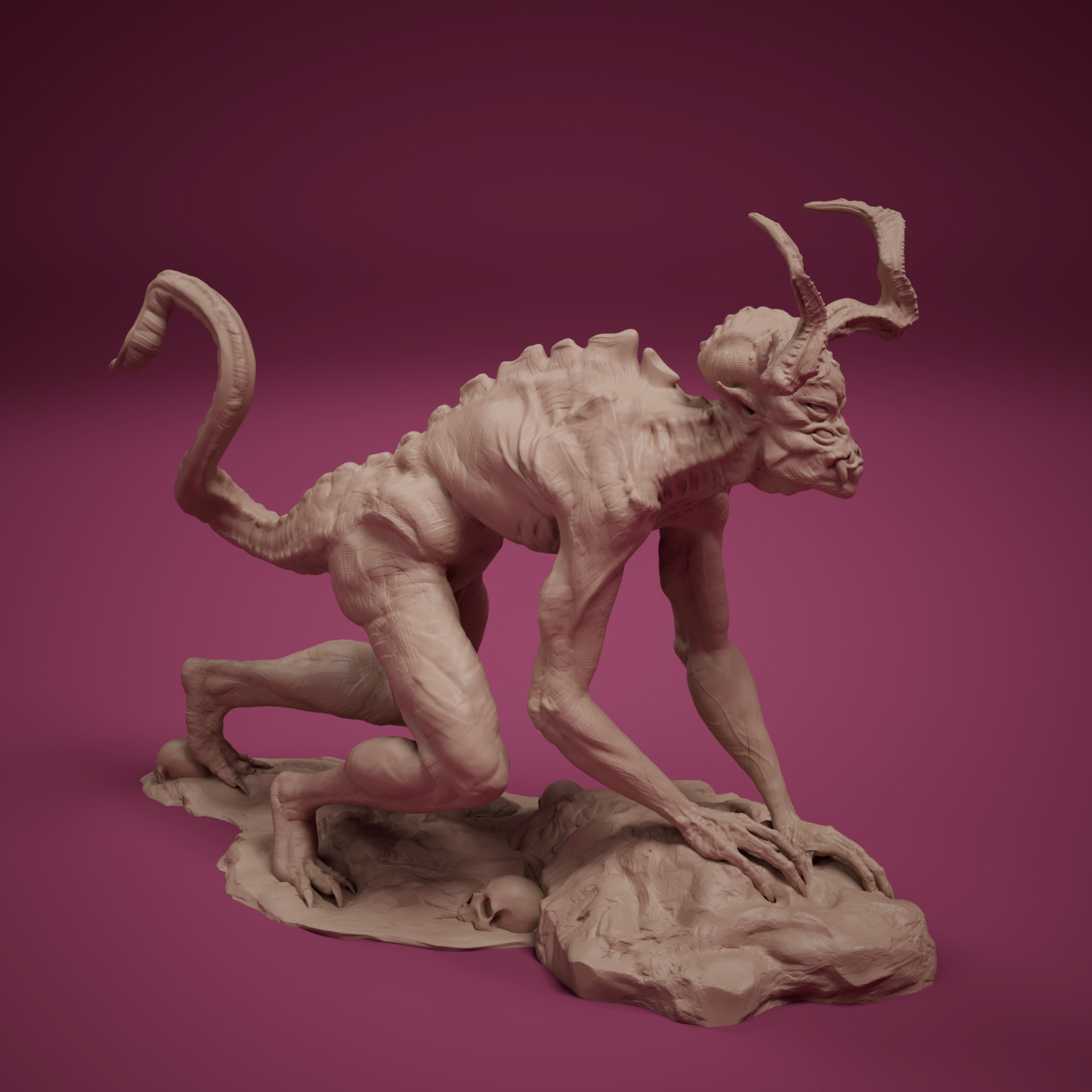 Spawn of the Abyss 3 Resin Creature STL Figures 3D print model_4