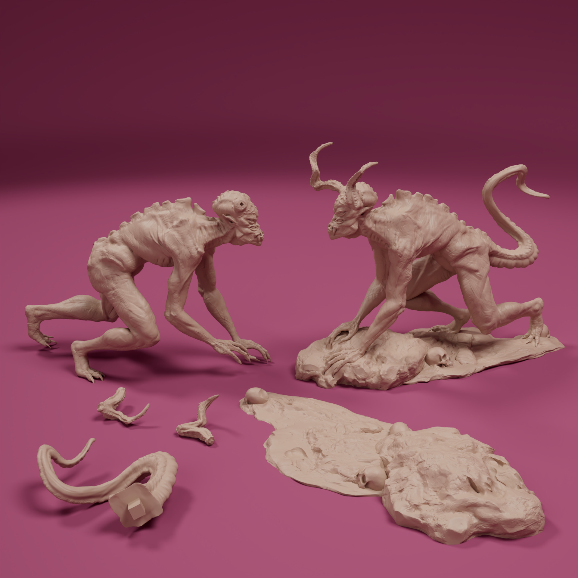 Spawn of the Abyss 3 Resin Creature STL Figures 3D print model_14