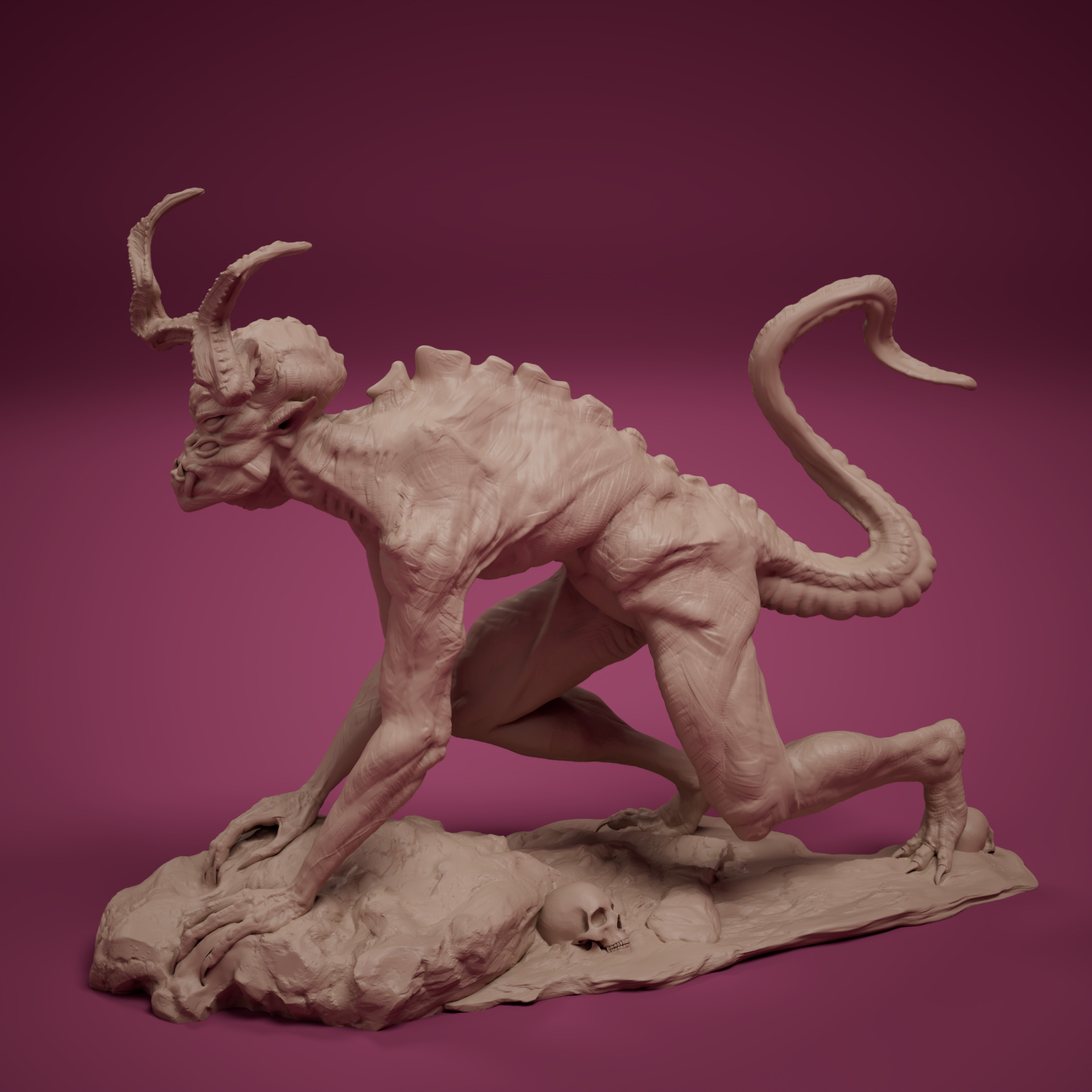 Spawn of the Abyss 3 Resin Creature STL Figures 3D print model_3