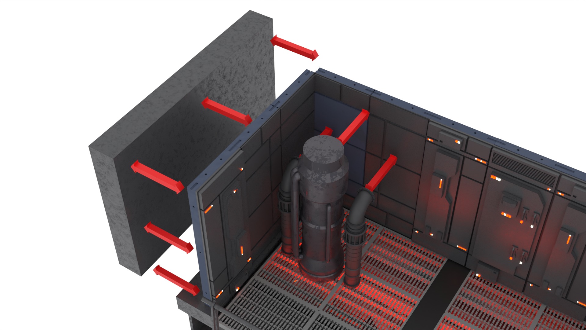 Set 1c - Death Star Control Engineering 1-6 scale Hottoys  3D Model Collection_92