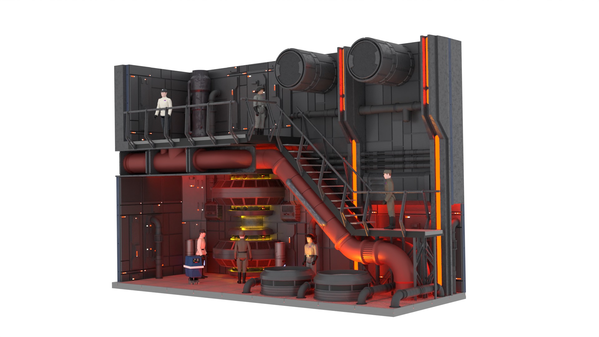 Set 1c - Death Star Control Engineering 1-6 scale Hottoys  3D Model Collection_15