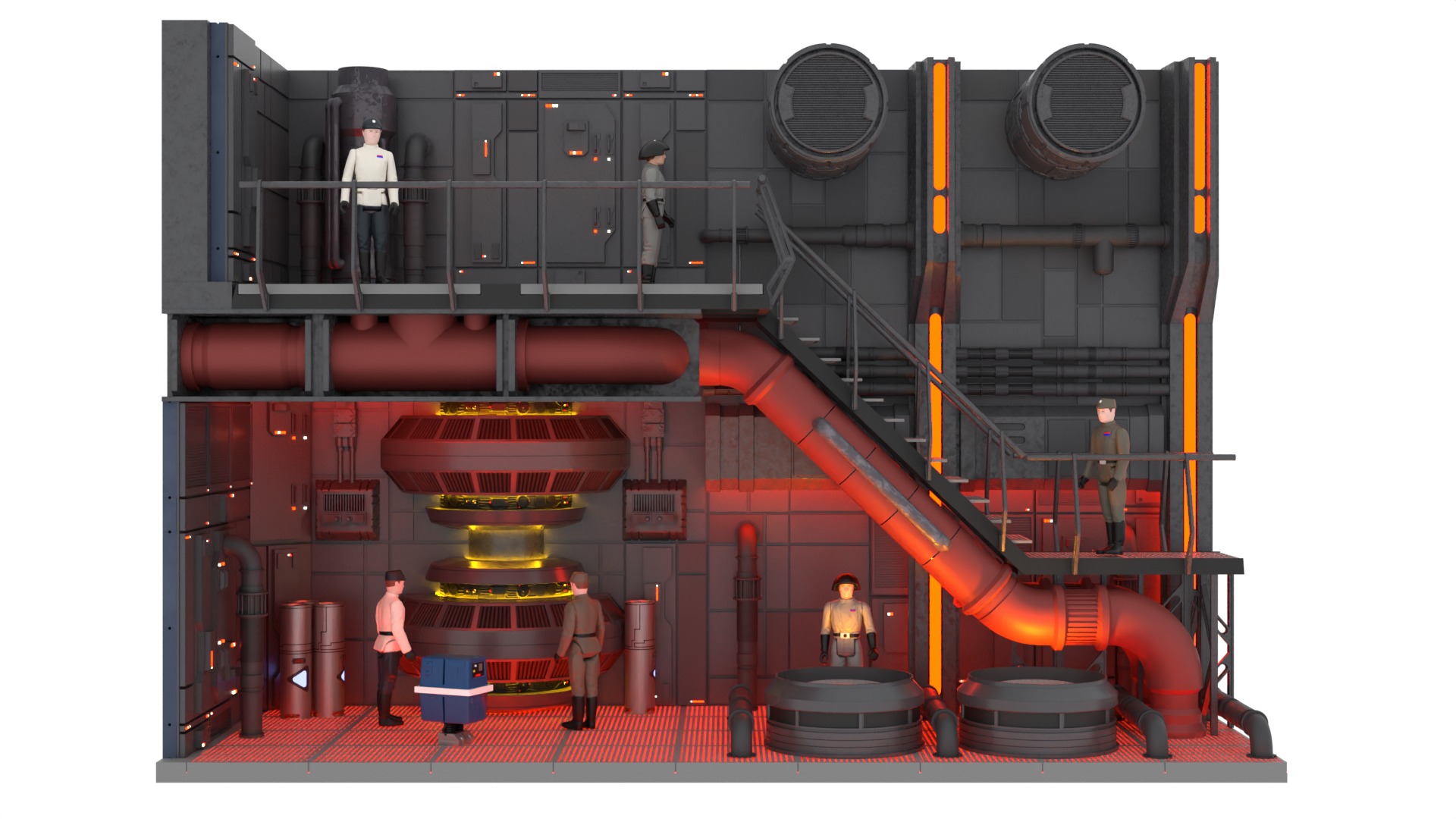 Set 1c - Death Star Control Engineering 1-6 scale Hottoys  3D Model Collection_16