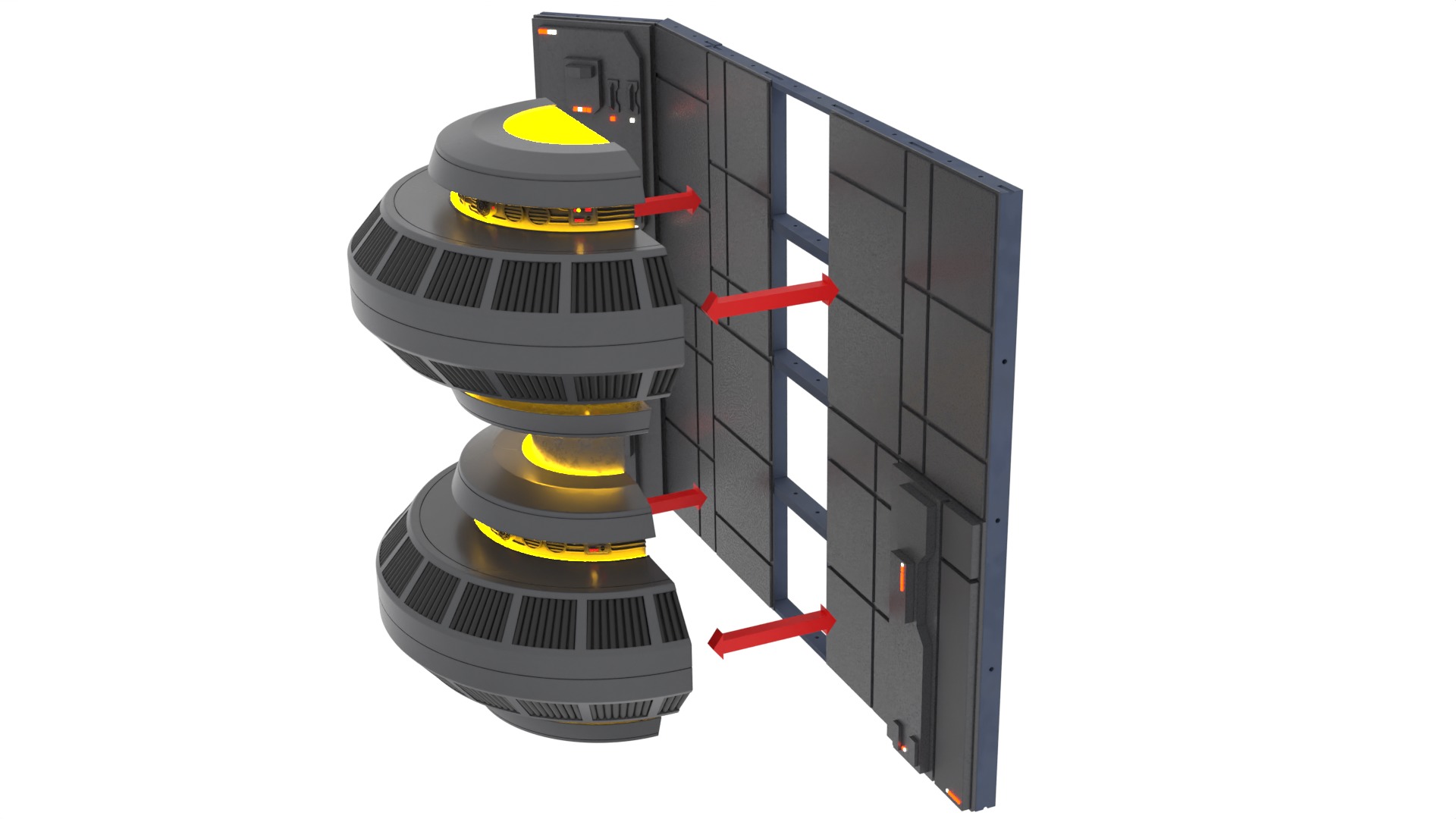 Set 1c - Death Star Control Engineering 1-12 scale Blackseries  3D Model Collection_20