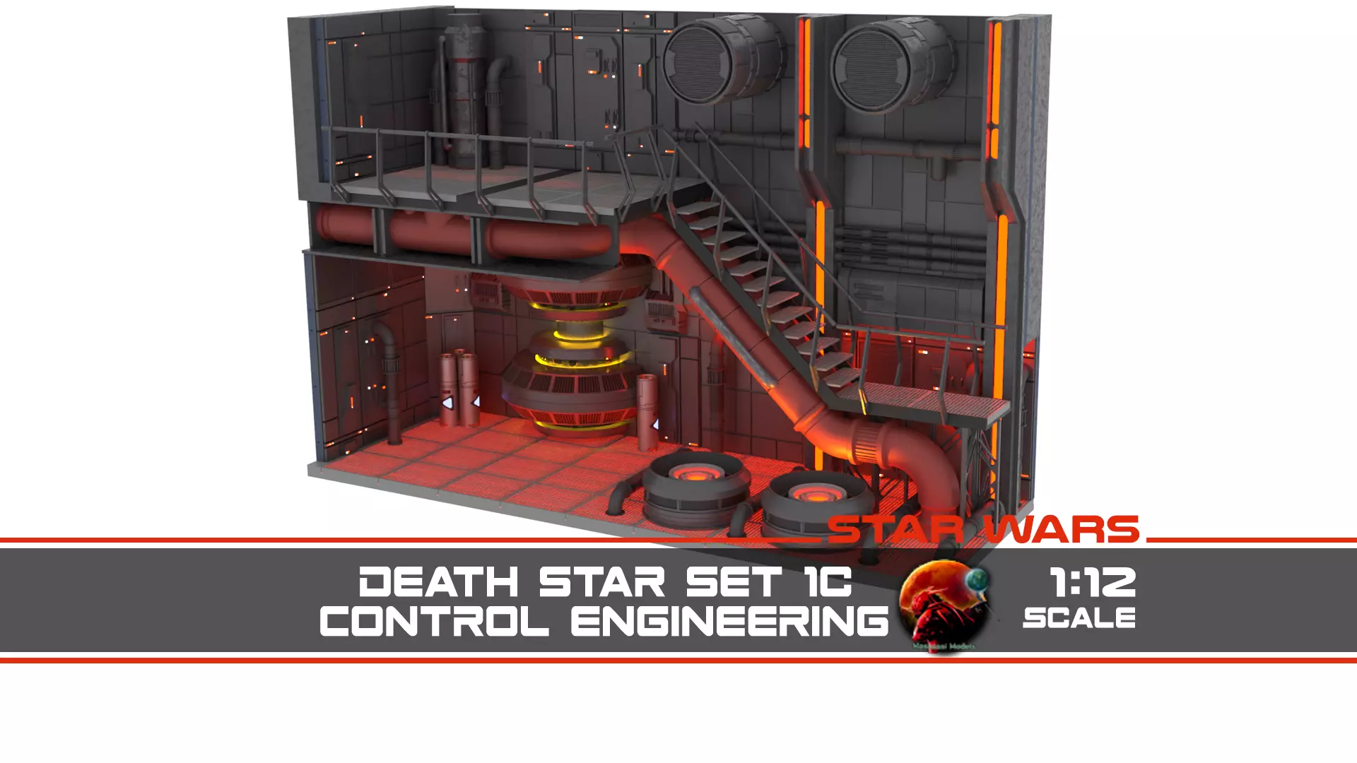 Set 1c - Death Star Control Engineering 1-12 scale Blackseries  3D Model Collection_0