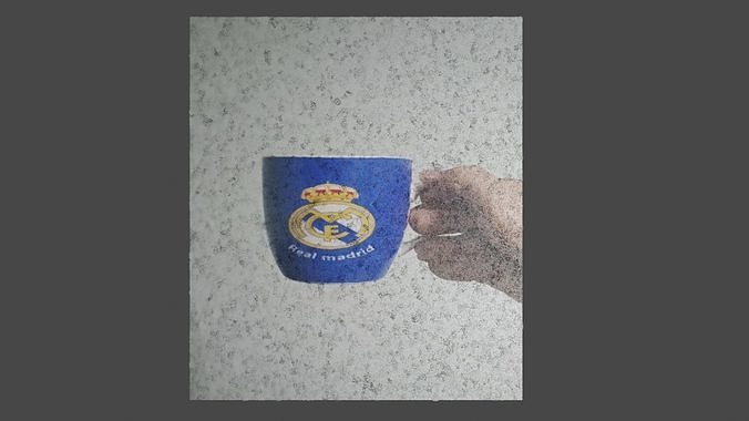 REAL MADRID FUN CUP CARPET FOR CHEAP PRICE 3D model