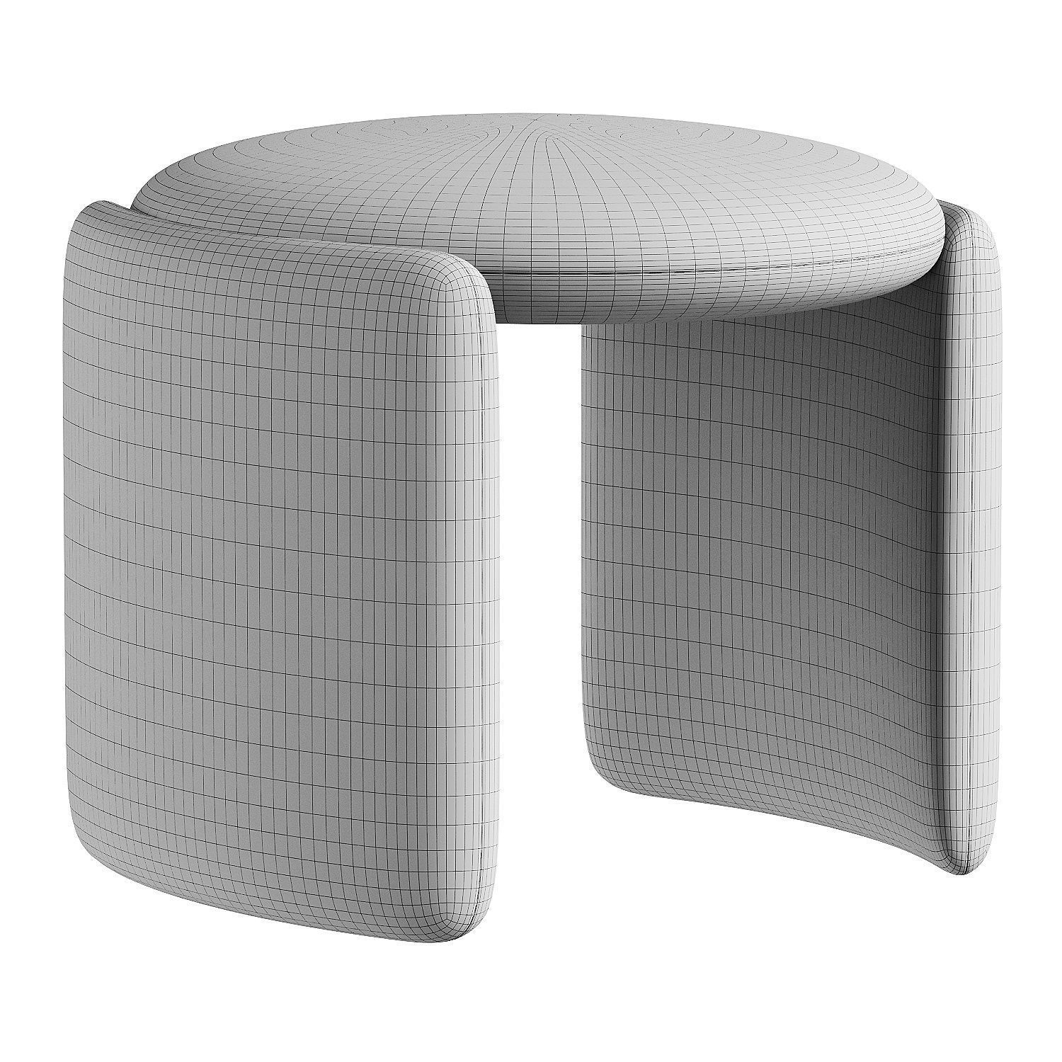 pouf green 3D model_6