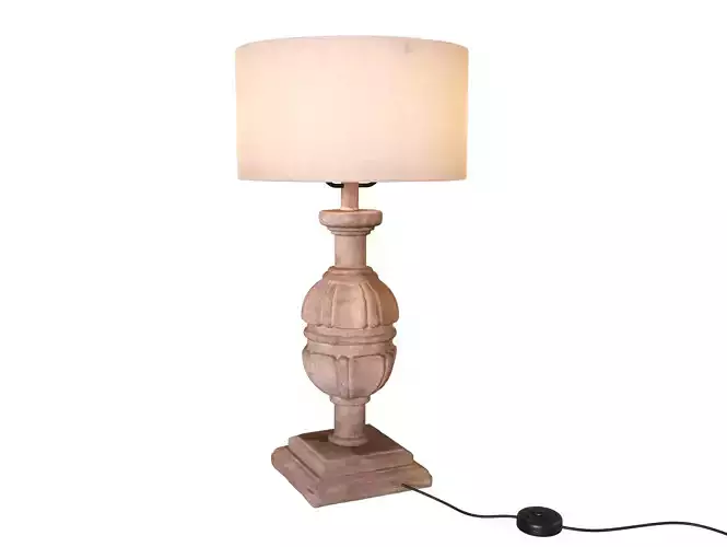 Wooden desk lamp