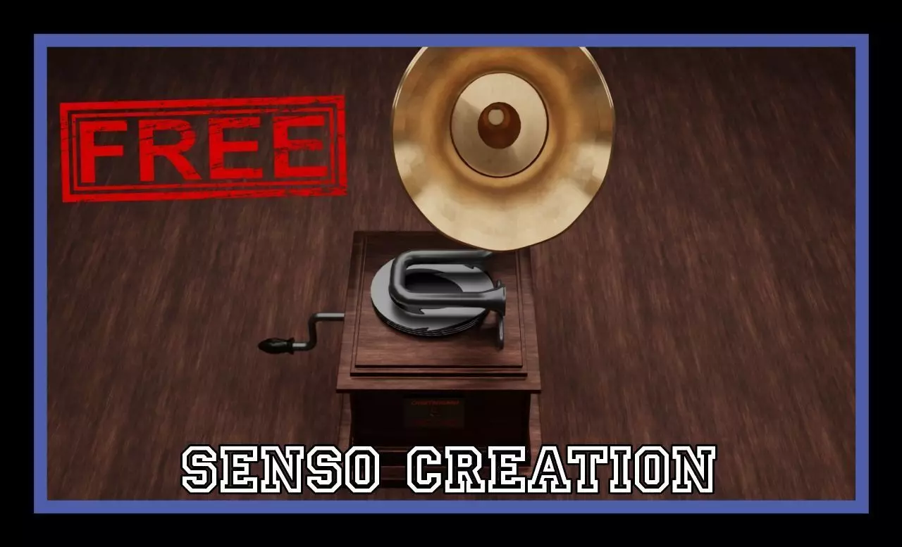 Gramophone Free 3D model_0