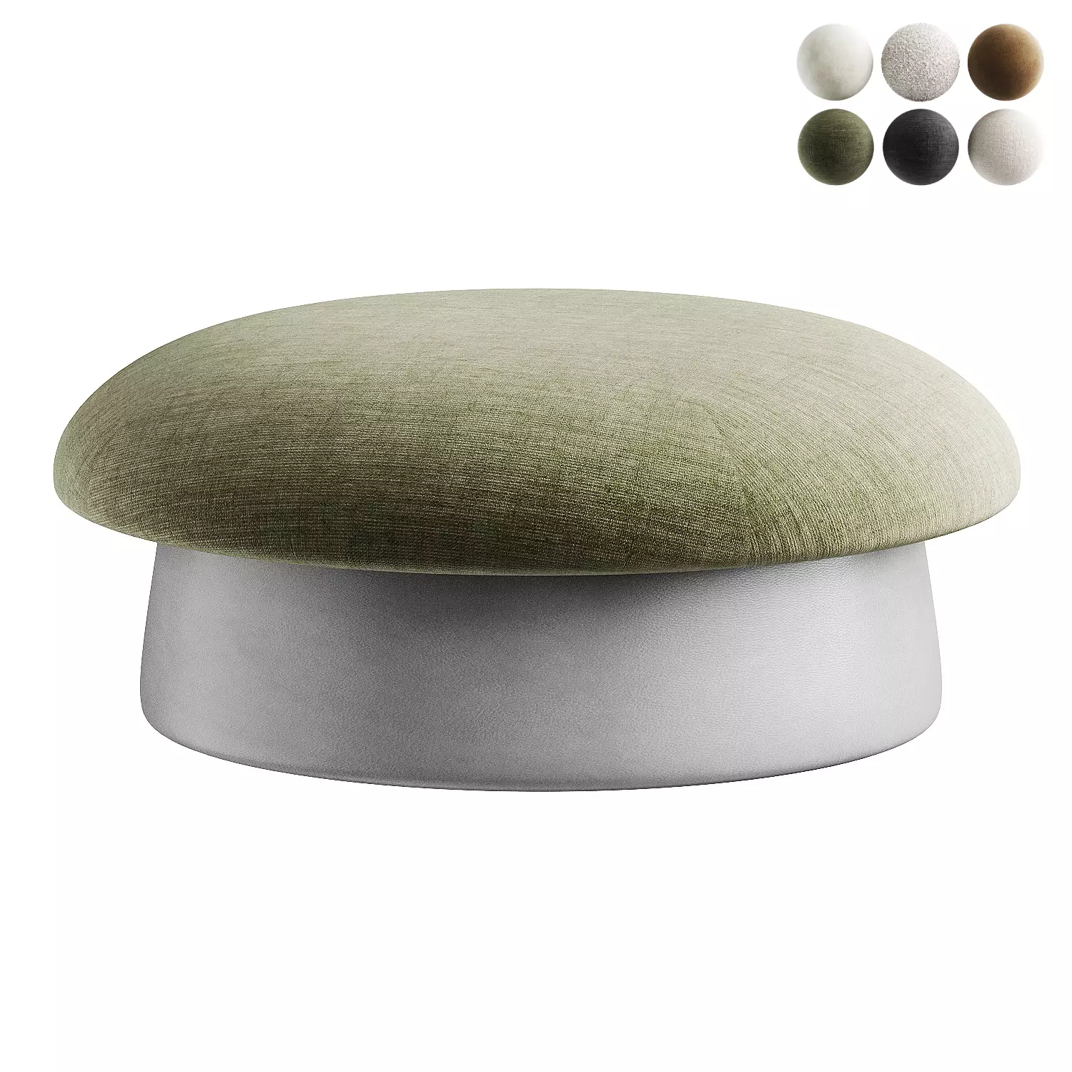 pouf mushroom medium 3D model_0