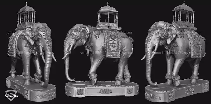 Elephant 3D Print Model