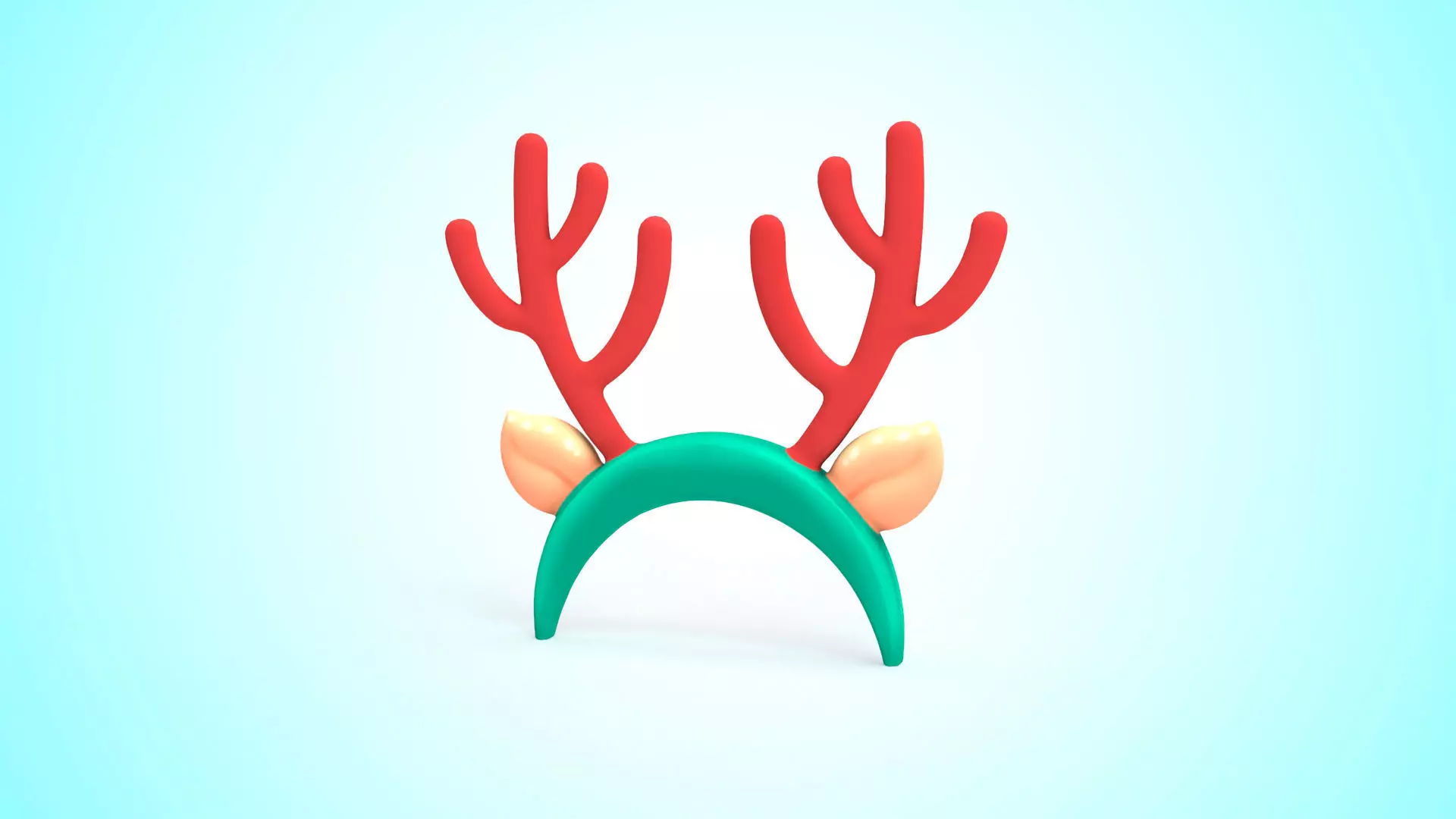 Prop125 Deer Headband Low-poly 3D model