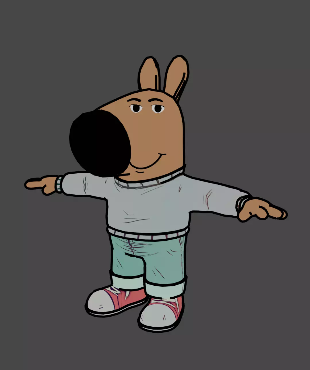 Chill Guy Low-poly 3D model