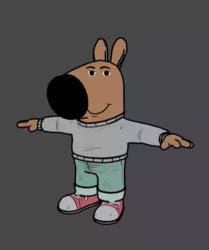 Chill Guy Low-poly 3D model