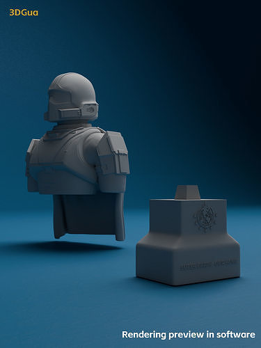 Helldivers 2-Fanart bust Free 3D print model