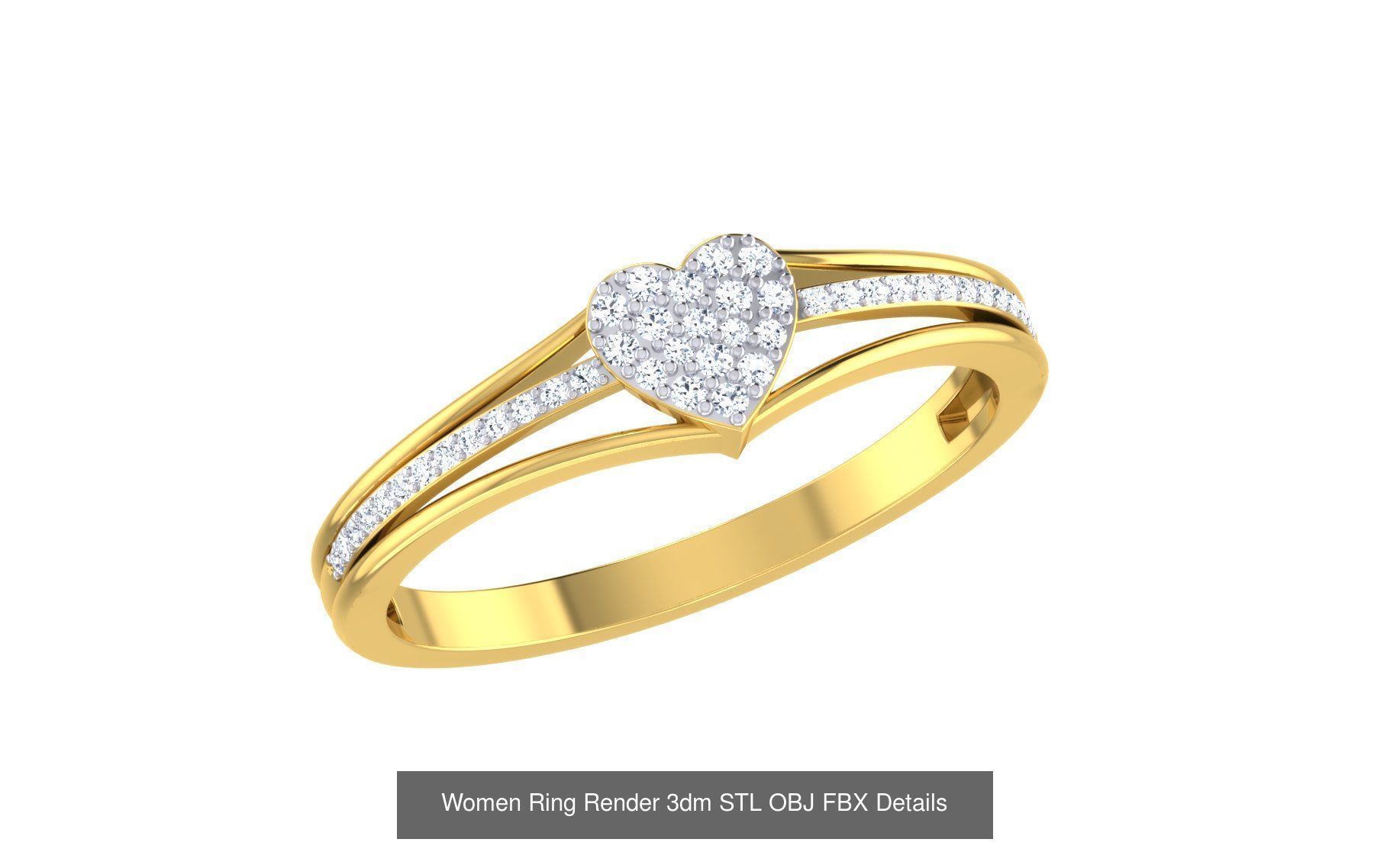 68 Women Ring Render 3dm STL OBJ FBX Details Collection _36