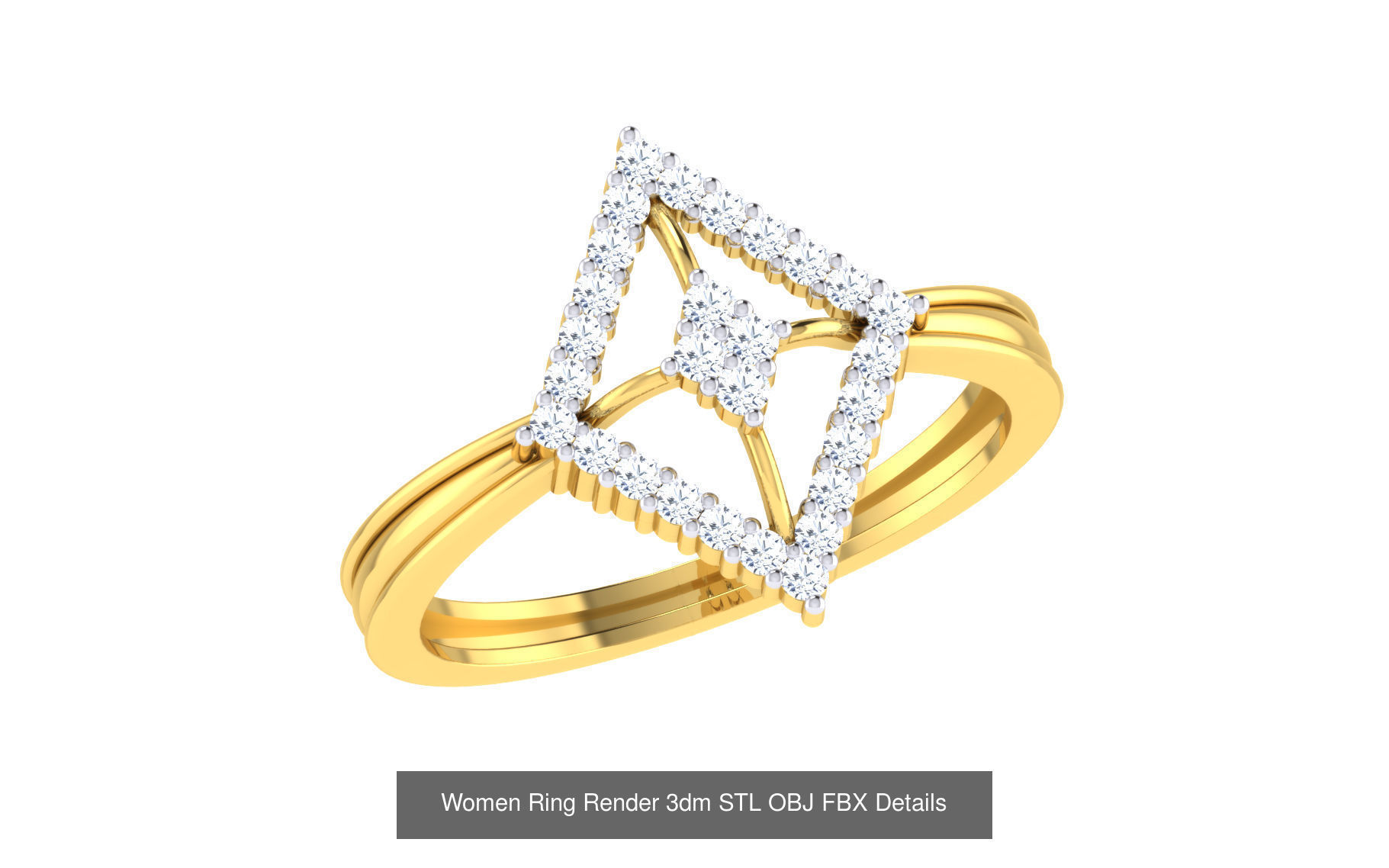 68 Women Ring Render 3dm STL OBJ FBX Details Collection _52