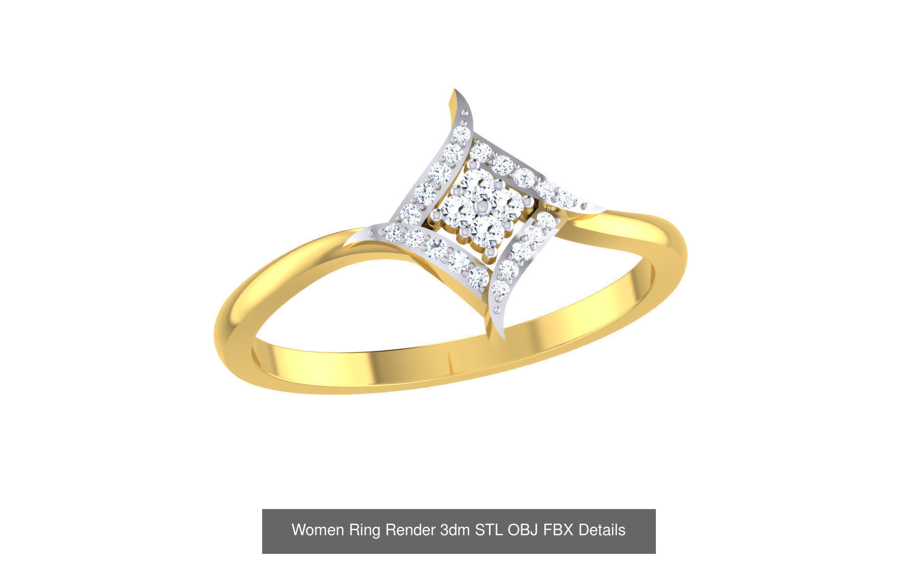68 Women Ring Render 3dm STL OBJ FBX Details Collection _18