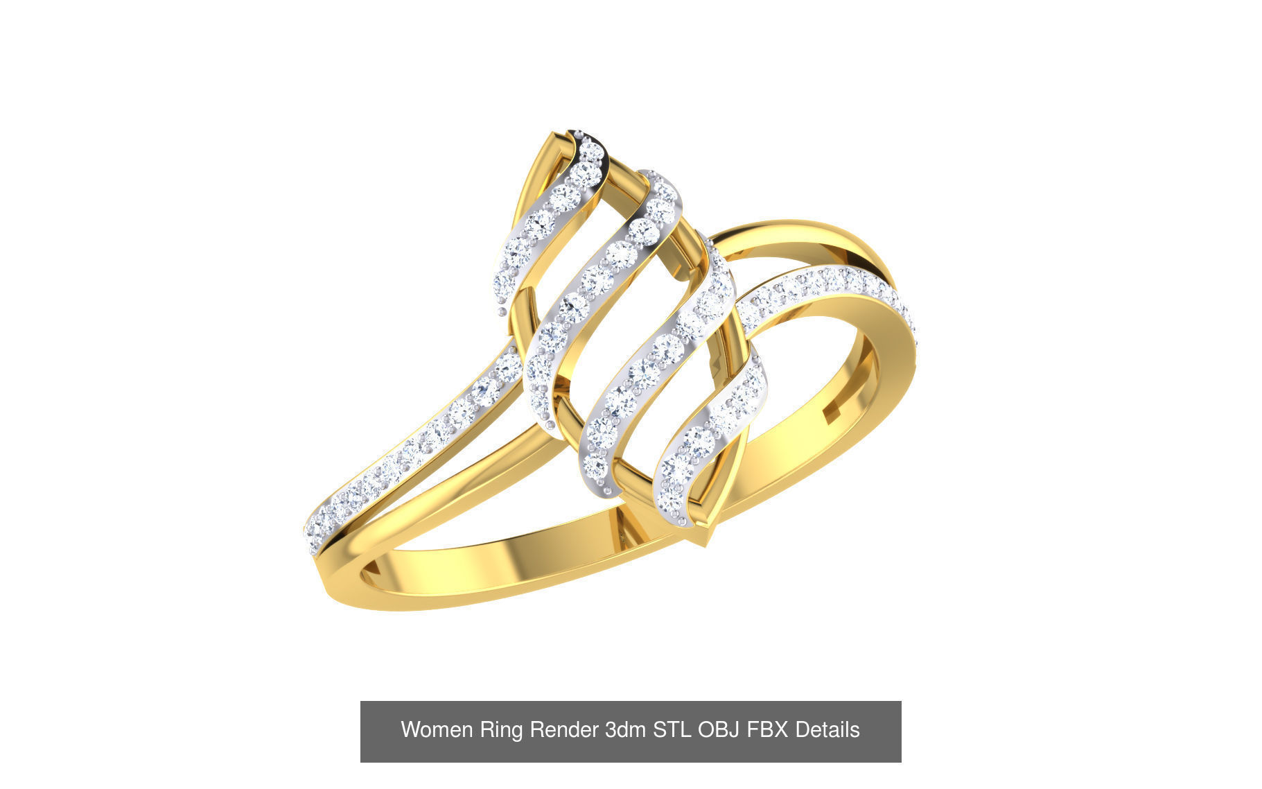 68 Women Ring Render 3dm STL OBJ FBX Details Collection _27