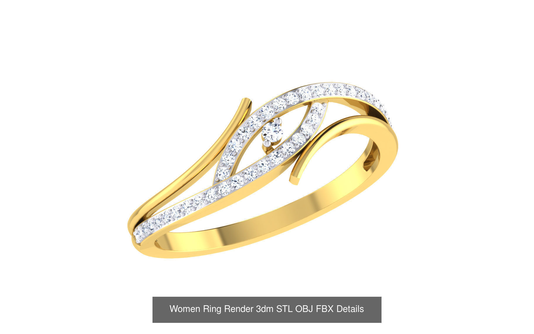 68 Women Ring Render 3dm STL OBJ FBX Details Collection _73