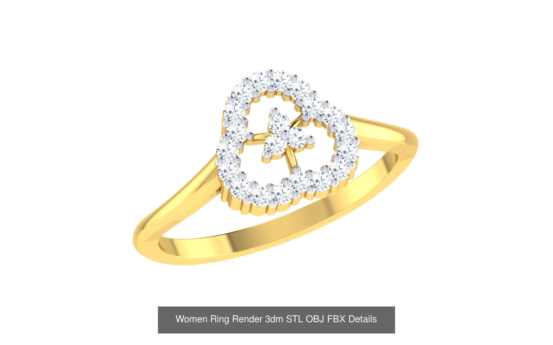 68 Women Ring Render 3dm STL OBJ FBX Details Collection _47