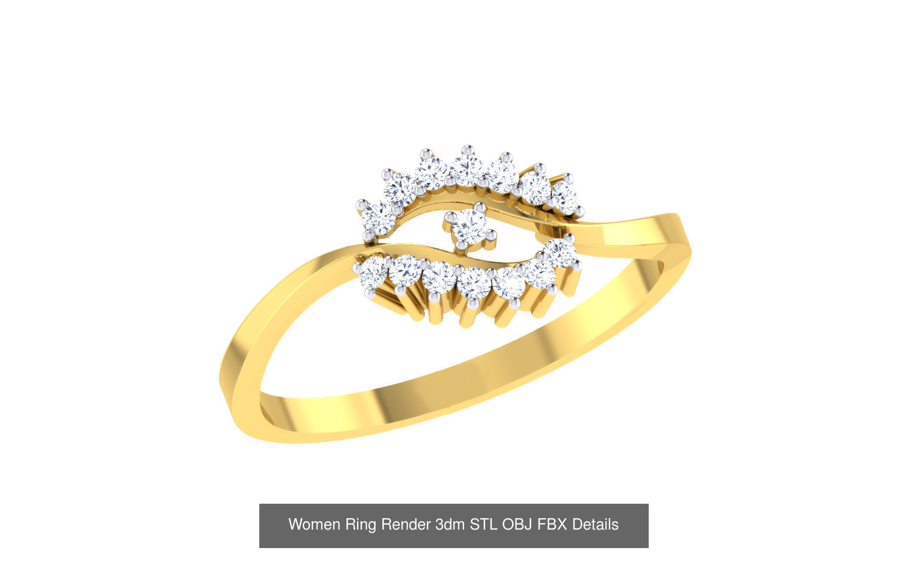 68 Women Ring Render 3dm STL OBJ FBX Details Collection _58