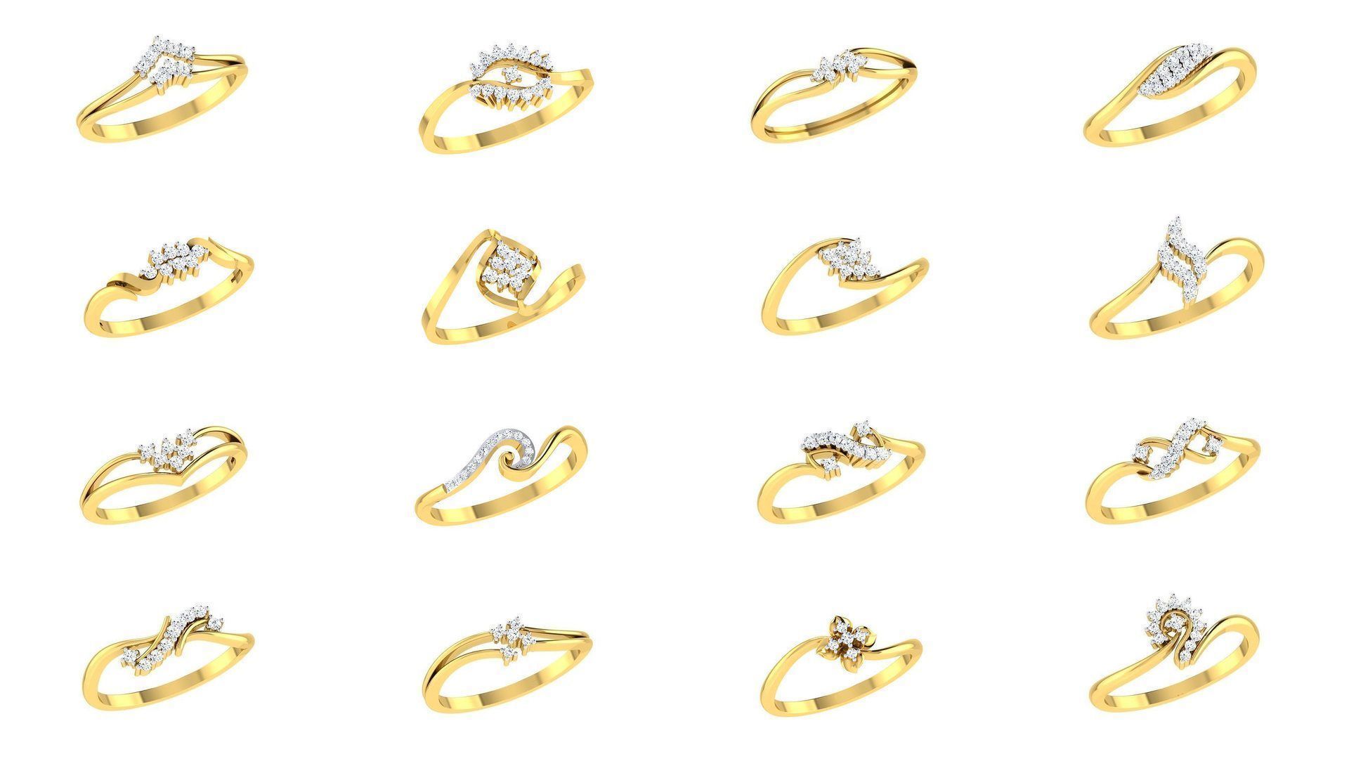 68 Women Ring Render 3dm STL OBJ FBX Details Collection _5