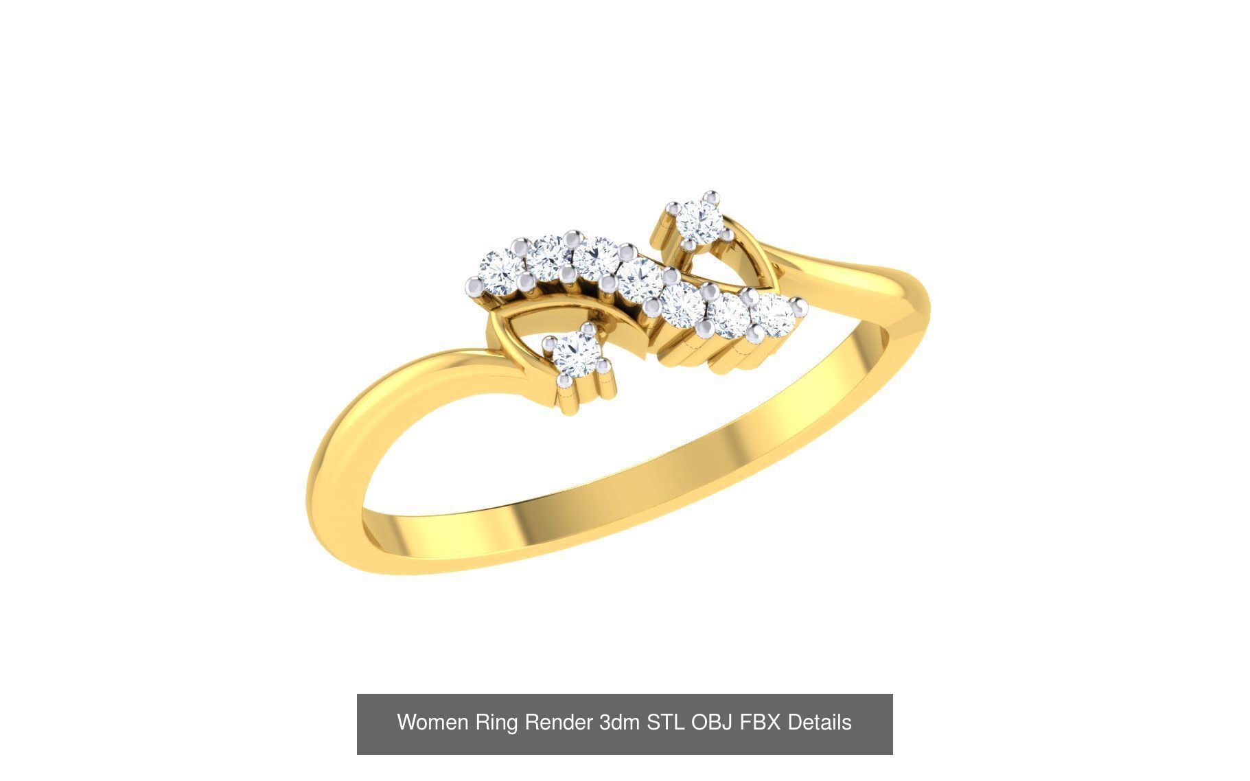 68 Women Ring Render 3dm STL OBJ FBX Details Collection _67