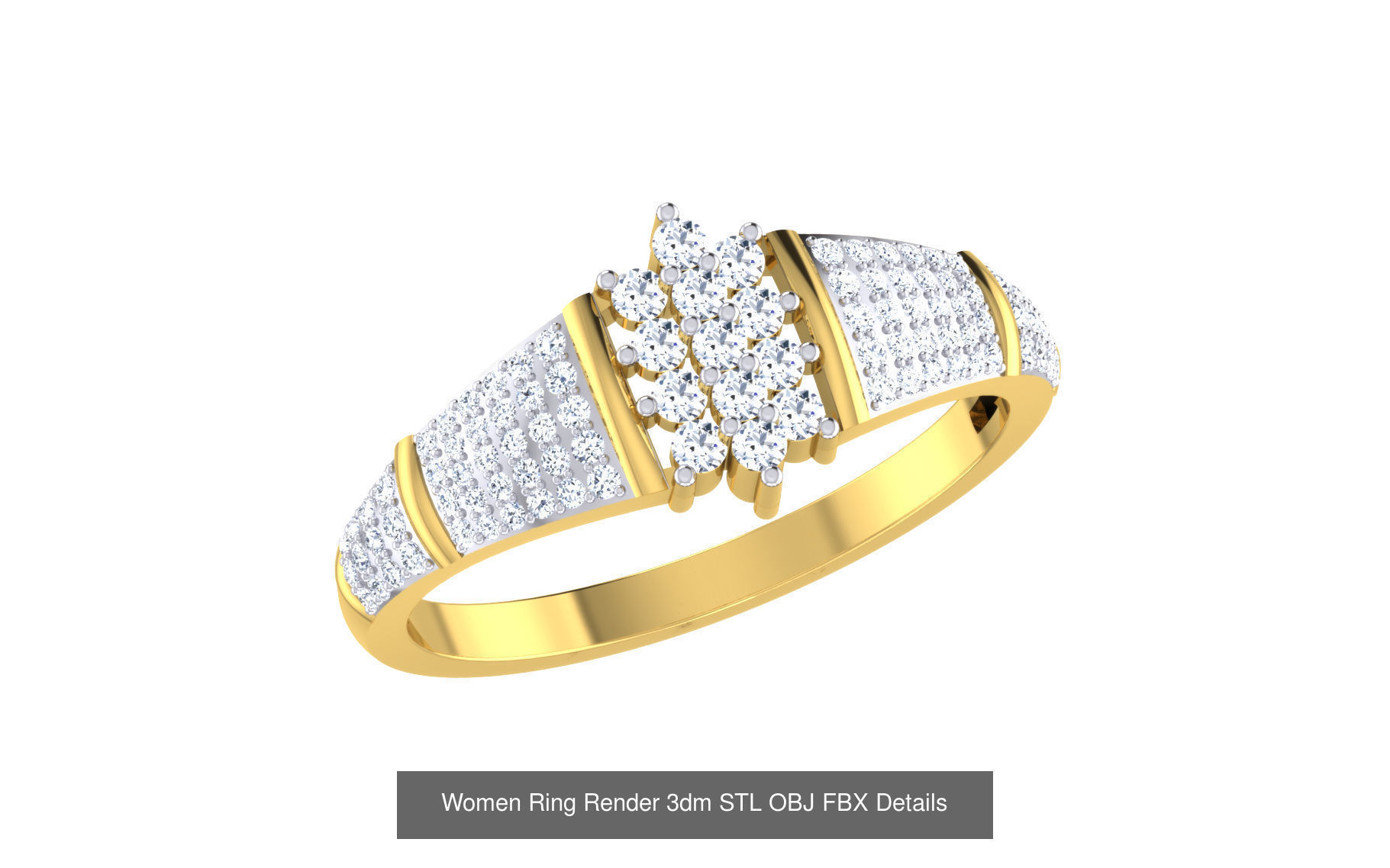 68 Women Ring Render 3dm STL OBJ FBX Details Collection _32