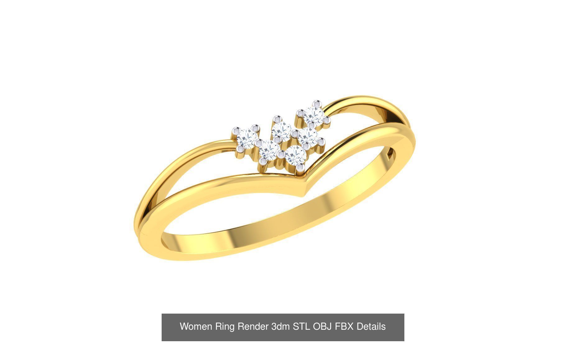 68 Women Ring Render 3dm STL OBJ FBX Details Collection _65