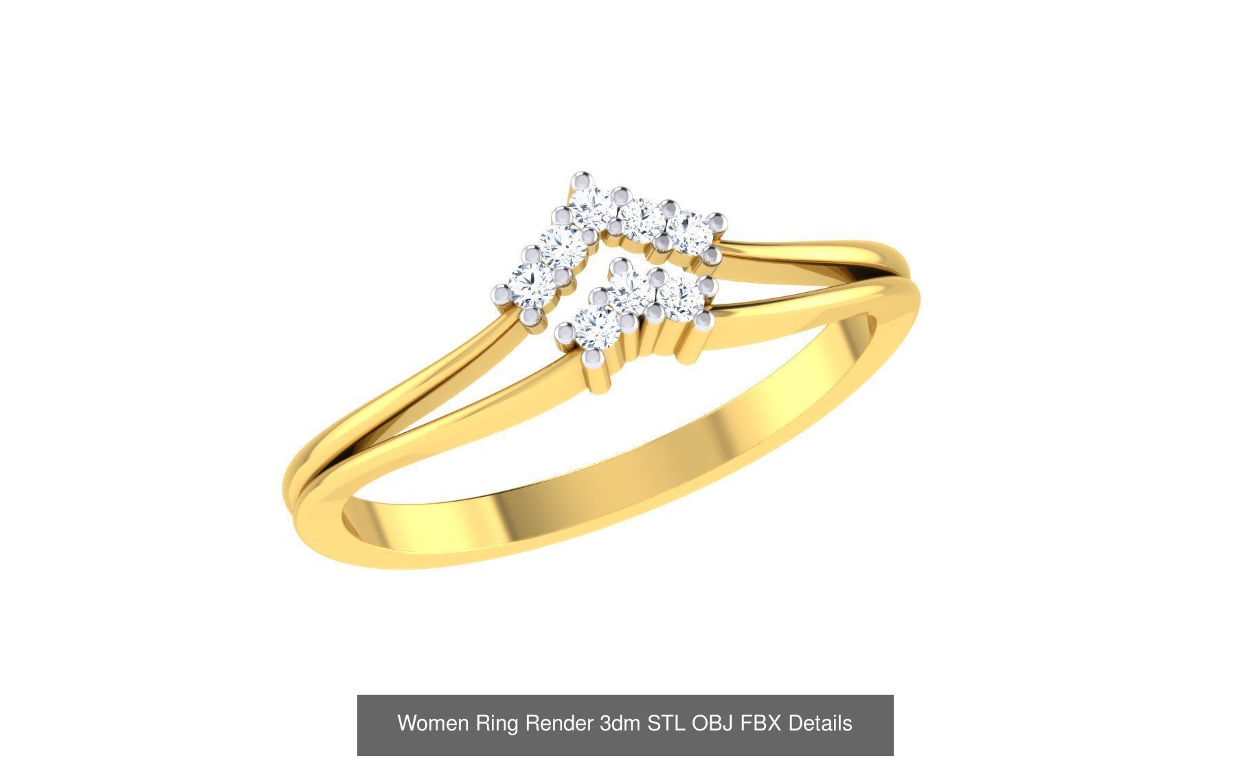 68 Women Ring Render 3dm STL OBJ FBX Details Collection _57