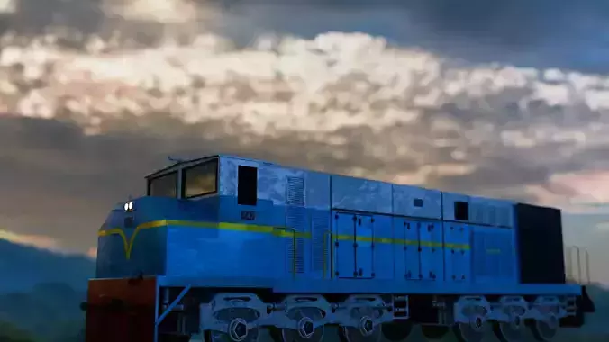 Realistic 3D Train Model  for Animation and Games