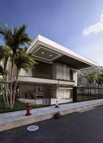 Modern Villa Lumion Ready Scene Fully Designed Interior Exterior