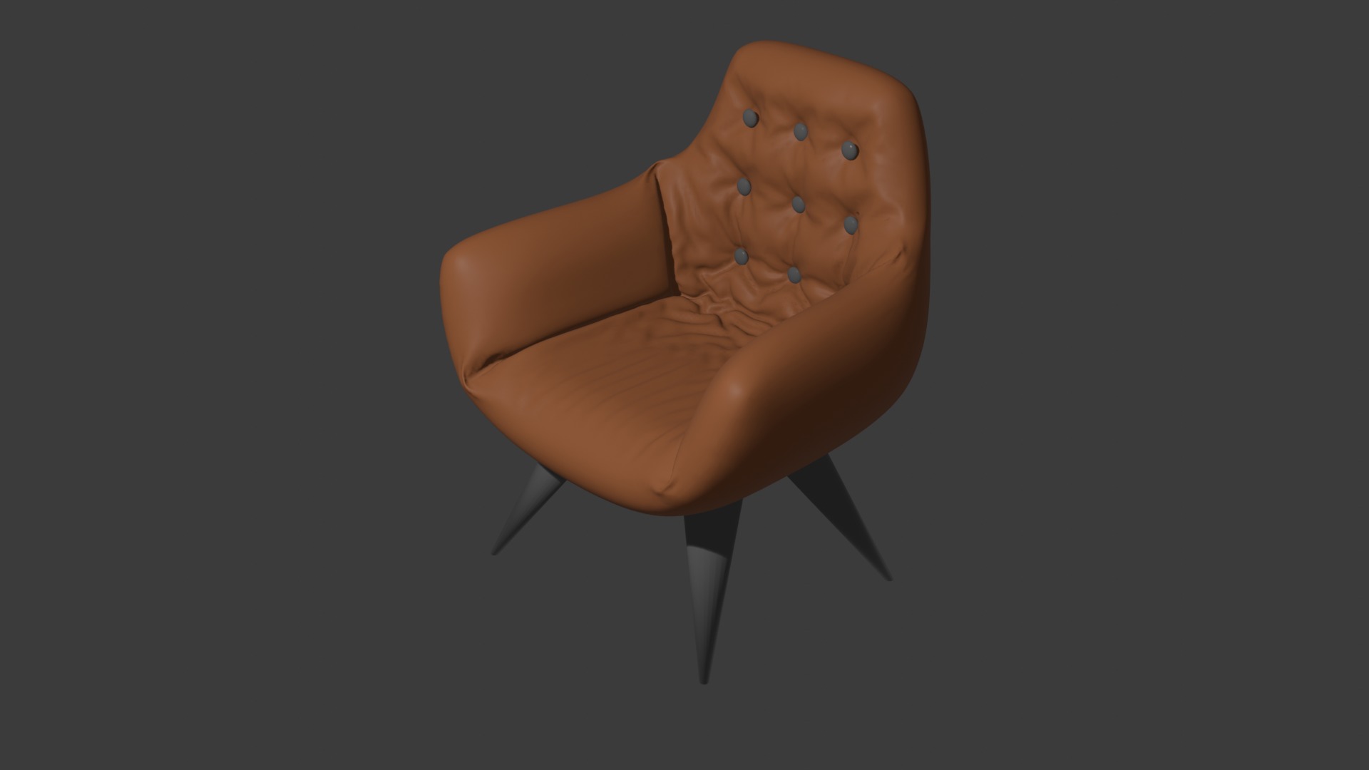 leather chair 3D model_3