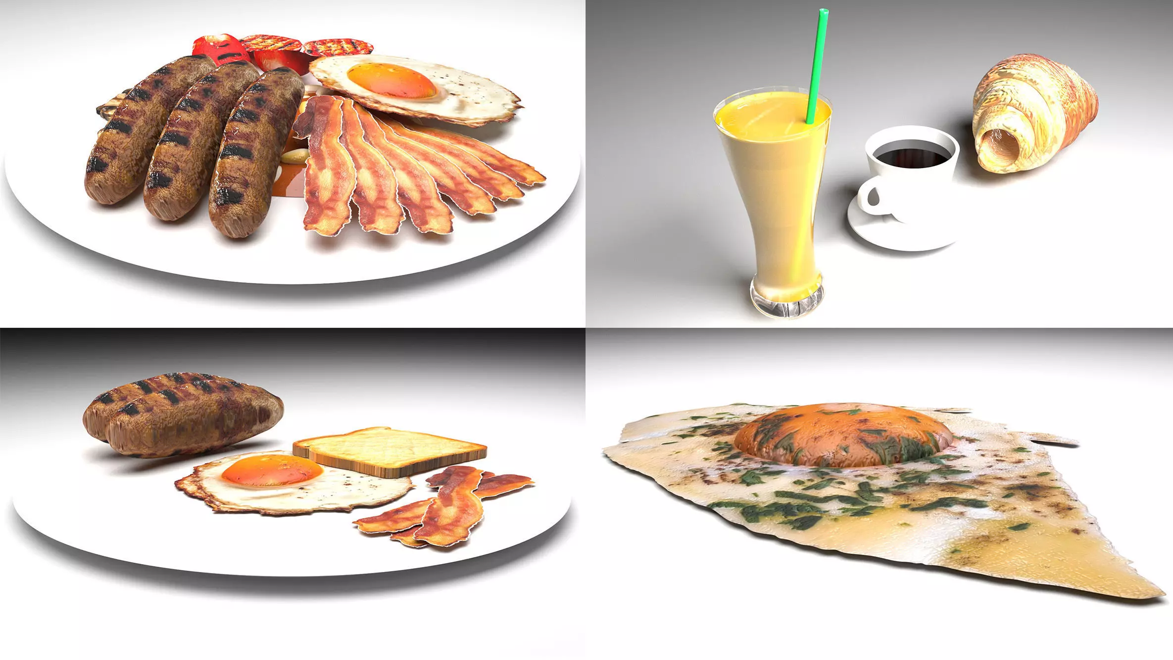 Breakfasts Collection 3D model_0
