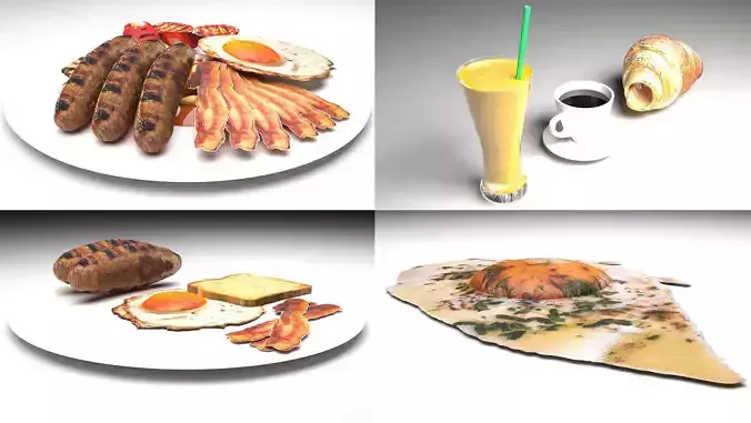 Breakfasts Collection 3D model
