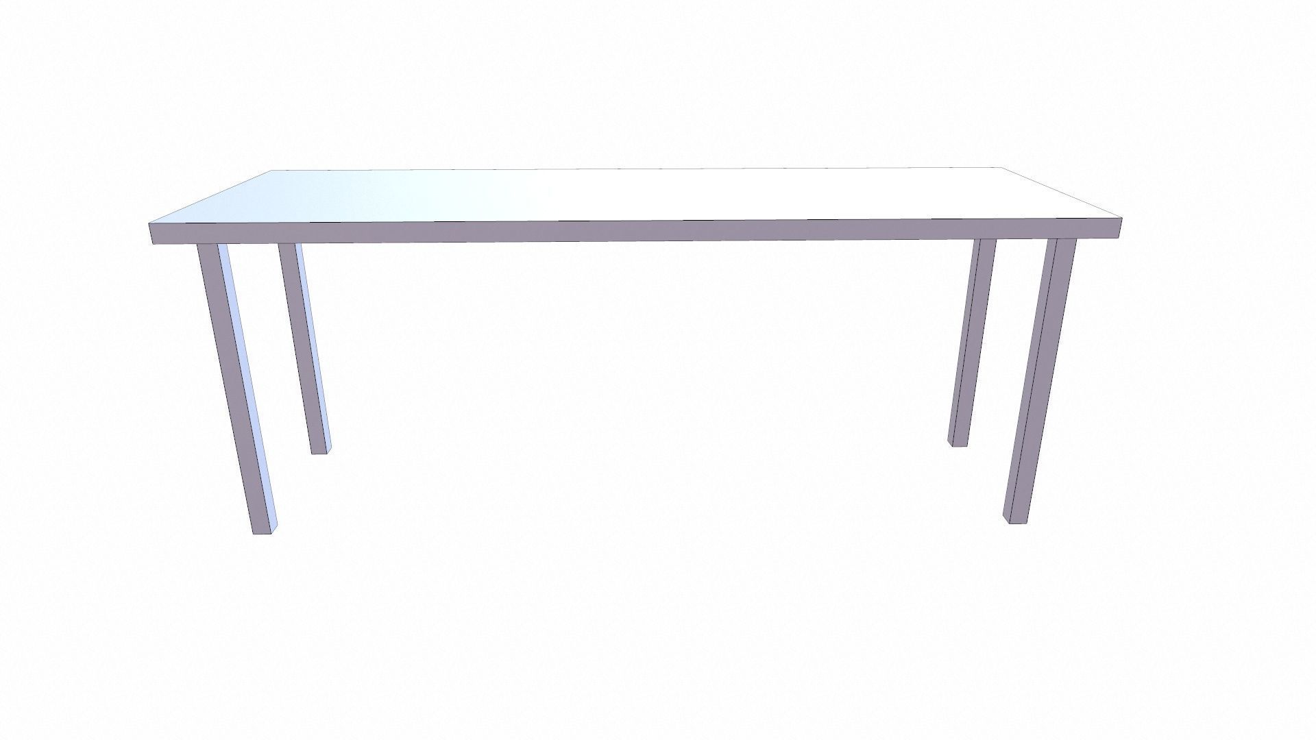 Table Low-poly 3D model_7