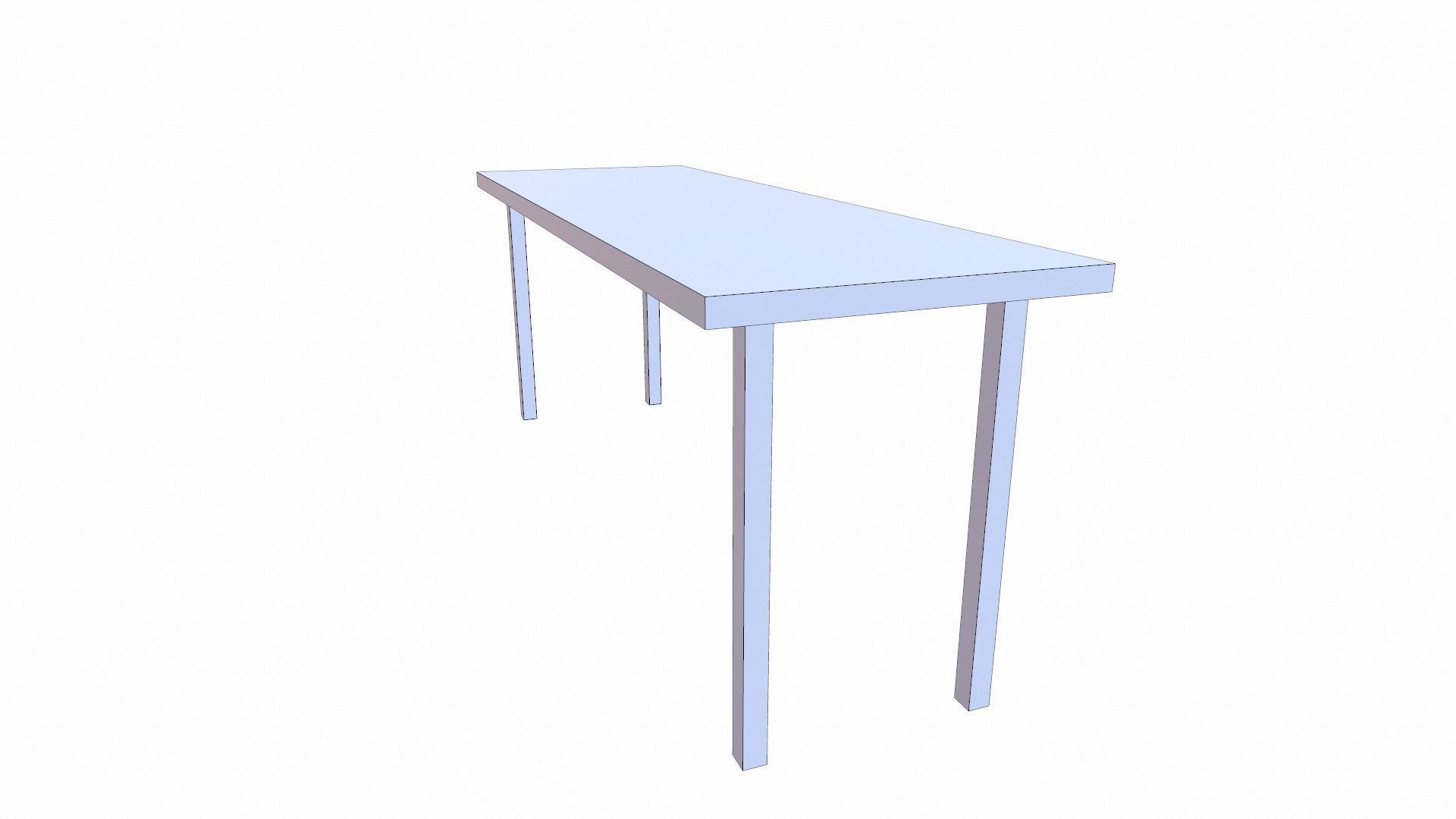 Table Low-poly 3D model_6