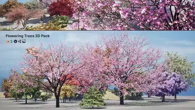 Flowering Trees 3d Pack