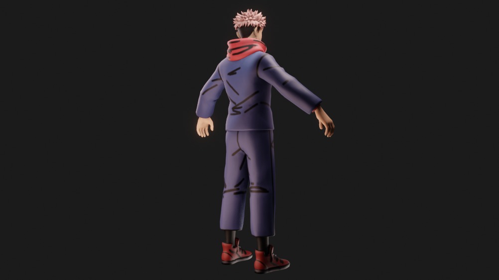Yuji Itadori 3D model_8