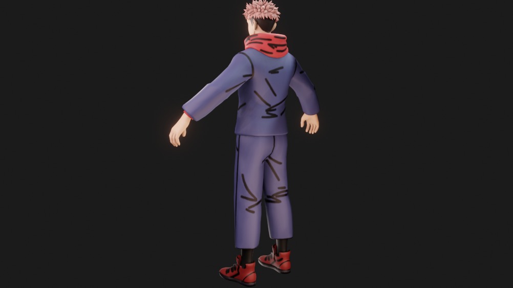 Yuji Itadori 3D model_6