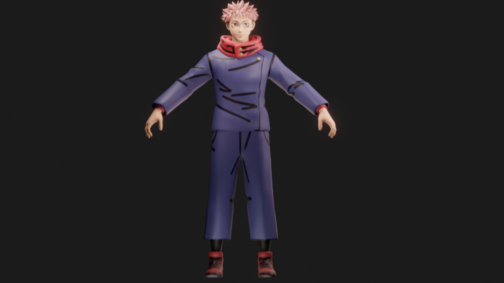 Yuji Itadori 3D model_4