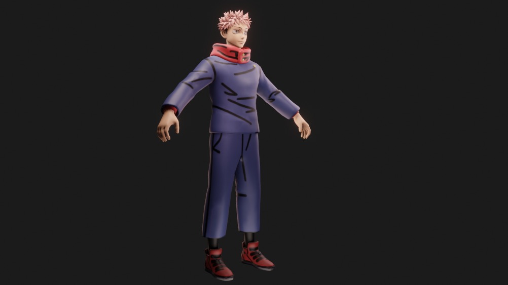 Yuji Itadori 3D model_9