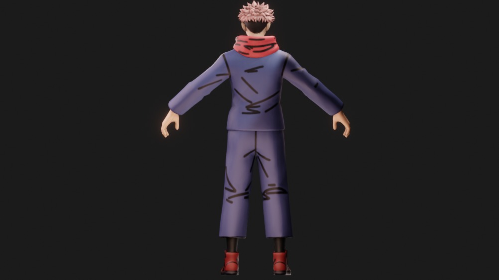 Yuji Itadori 3D model_7