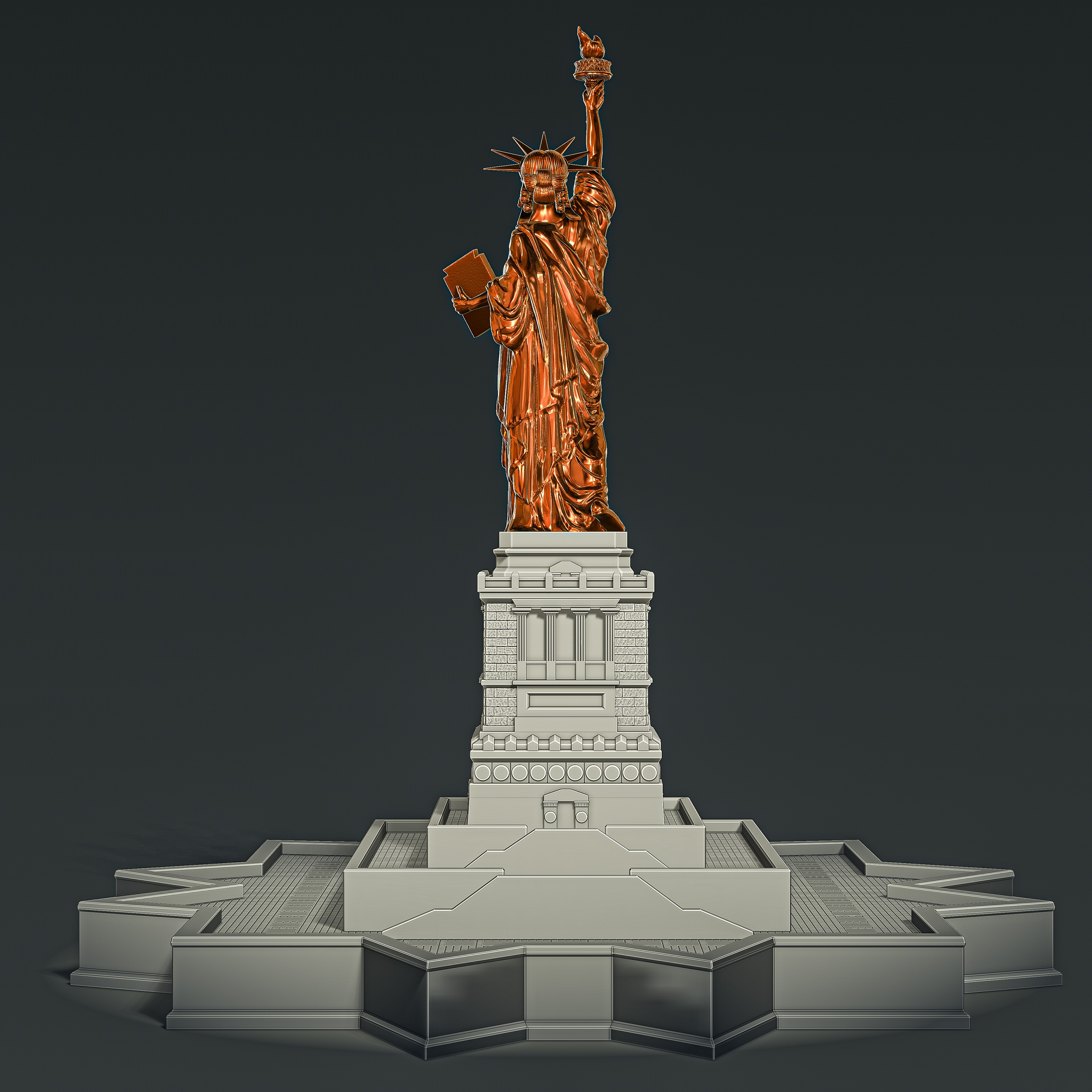 Statue of Liberty RoZ 3D print model_4