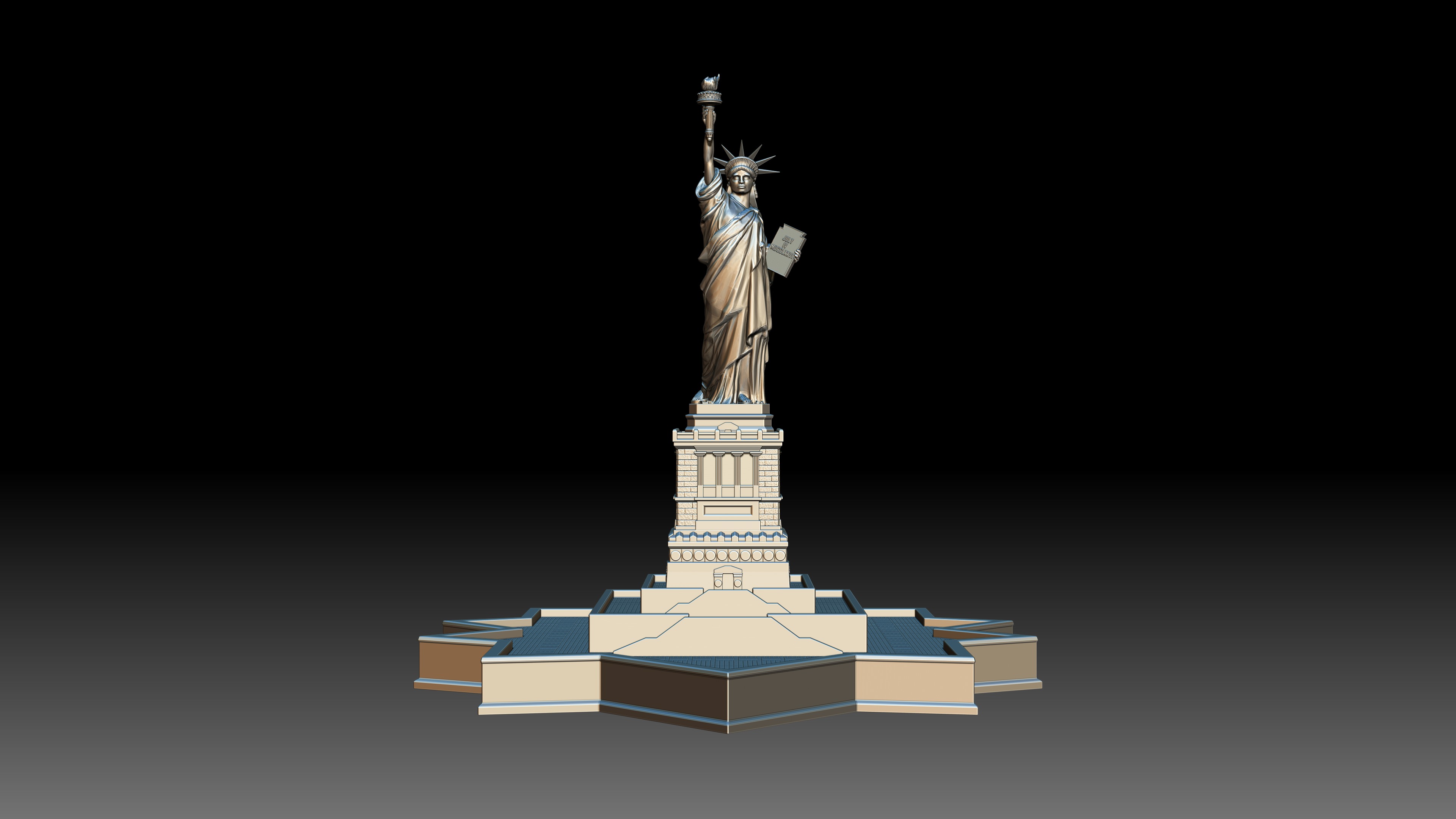 Statue of Liberty RoZ 3D print model_7