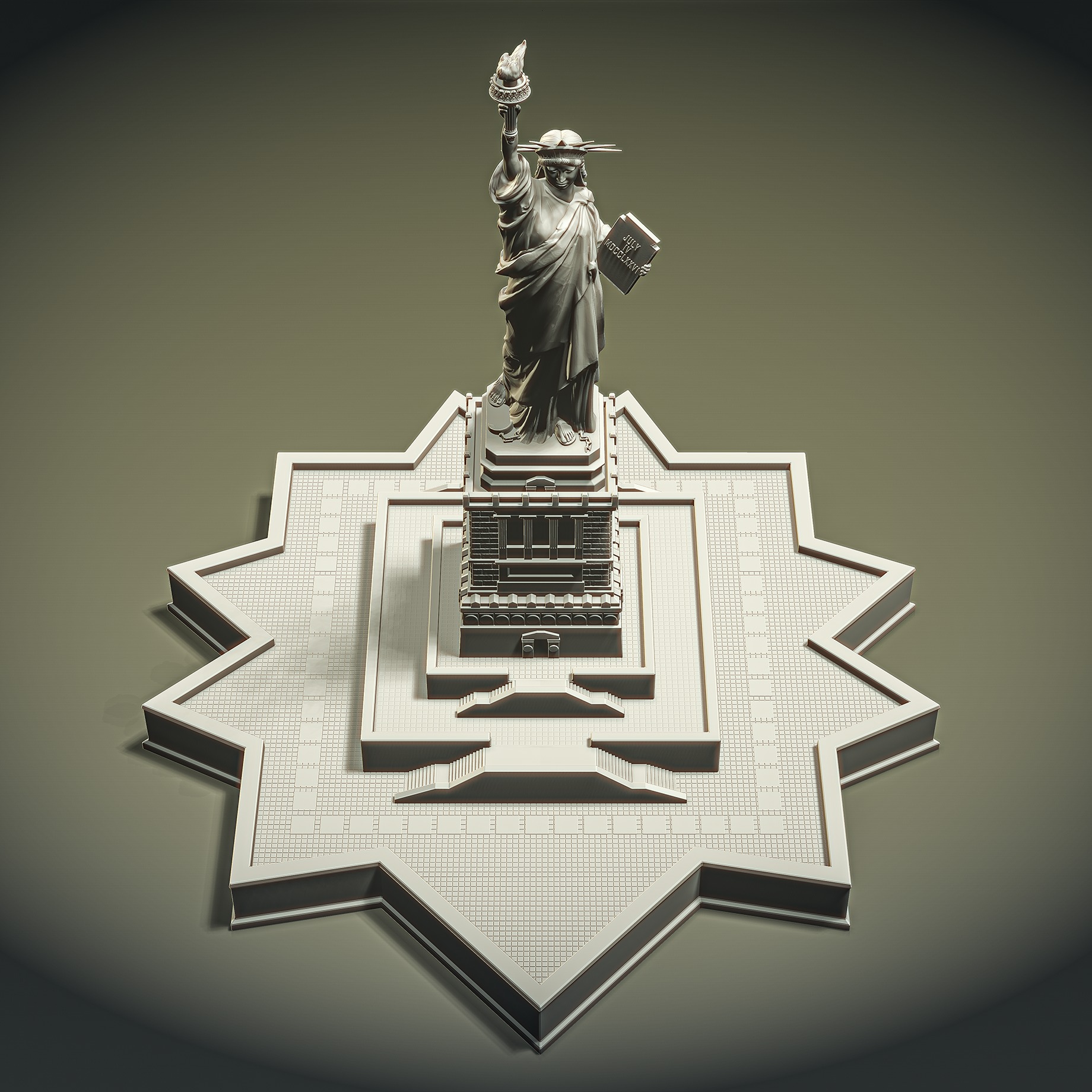 Statue of Liberty RoZ 3D print model_8