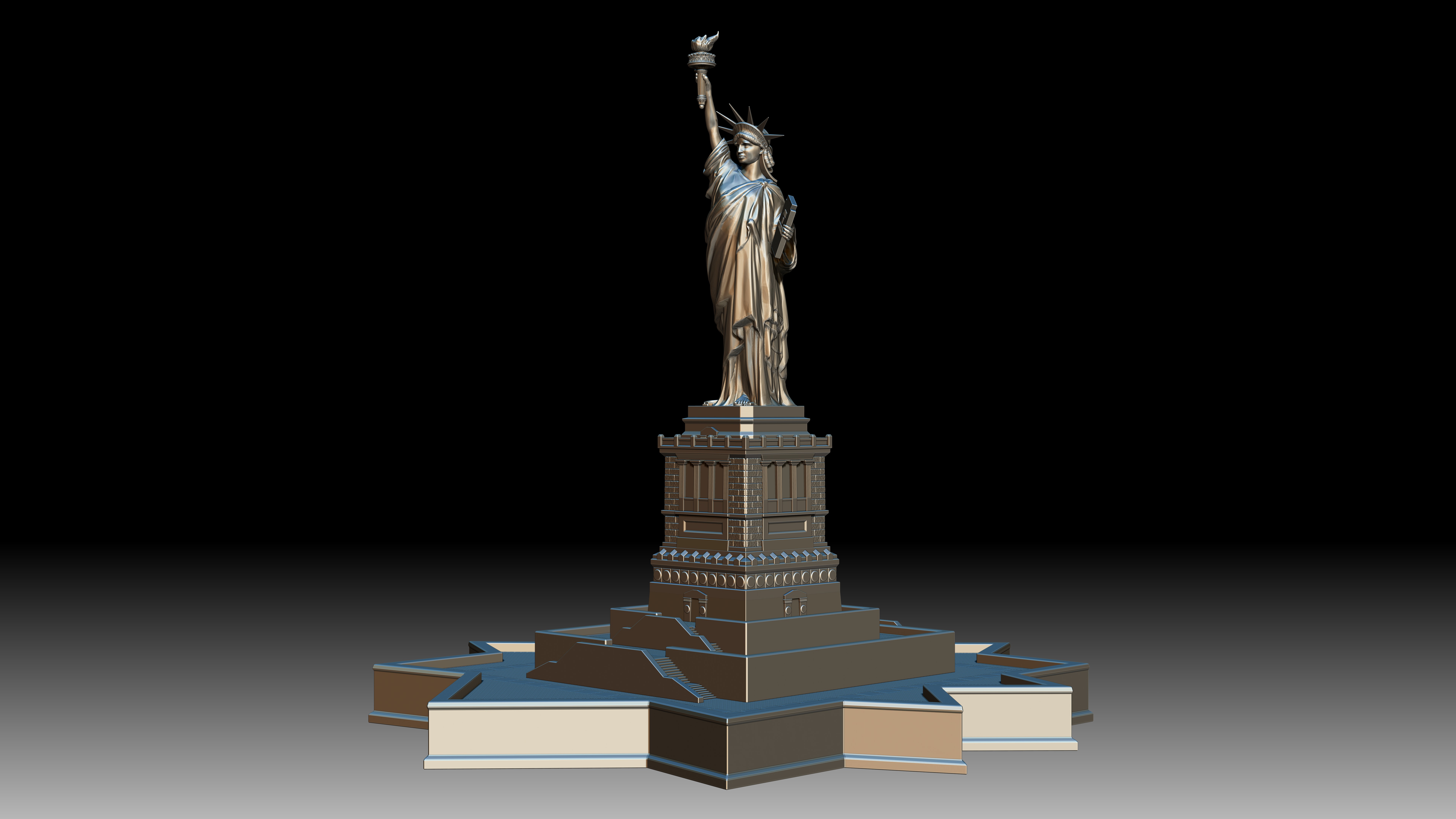 Statue of Liberty RoZ 3D print model_3